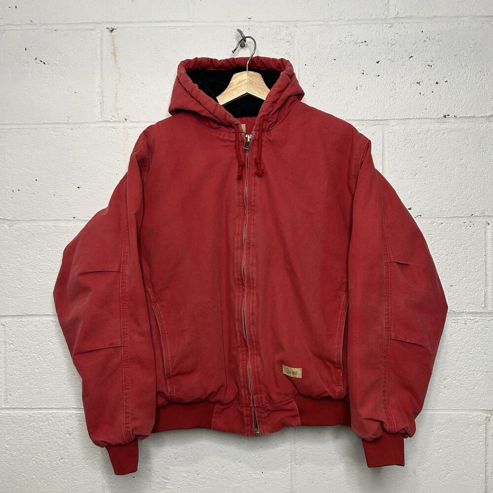 Vintage 90’s Berne Hooded Canvas Jacket “Red"